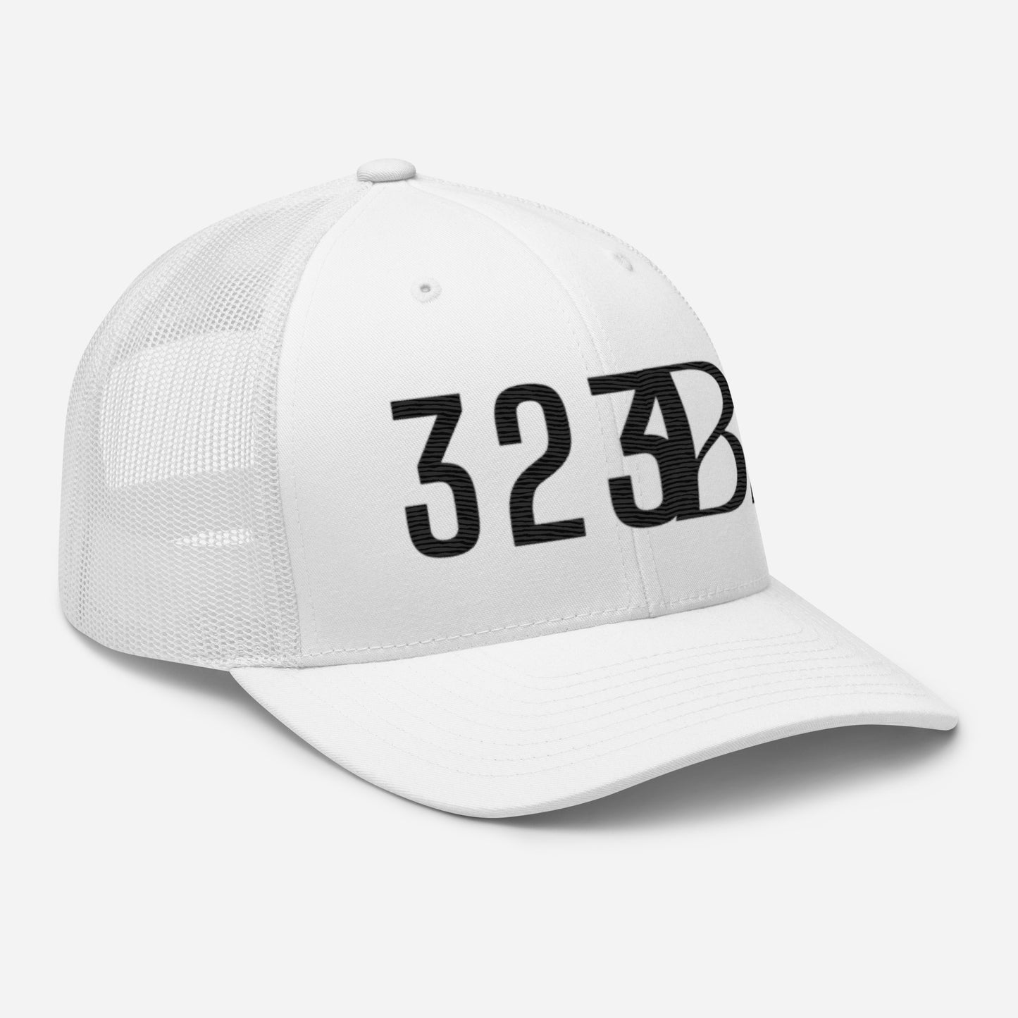 Black 323 STAMP Trucker Cap