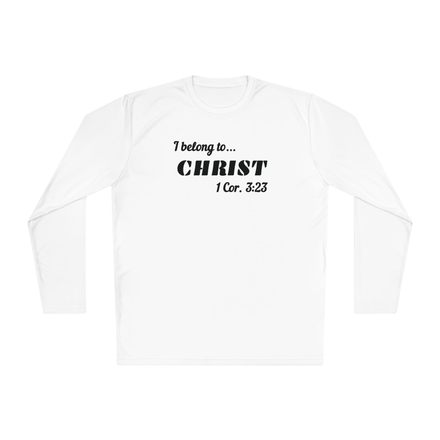 Activewear Long Sleeve Tee - 323 Bold Apparel 'I Belong to Christ' Statement