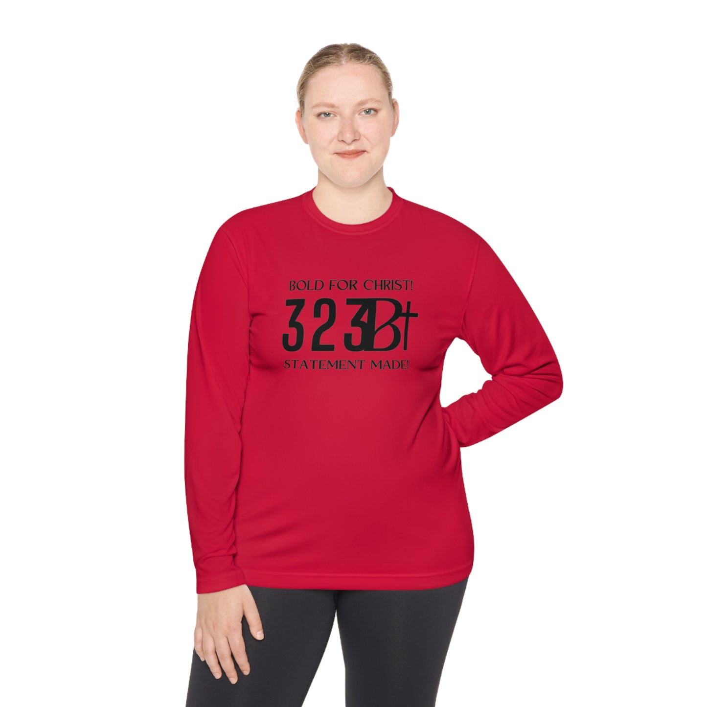 Activewear Long Sleeve Tee - Bold for Christ Statement Design