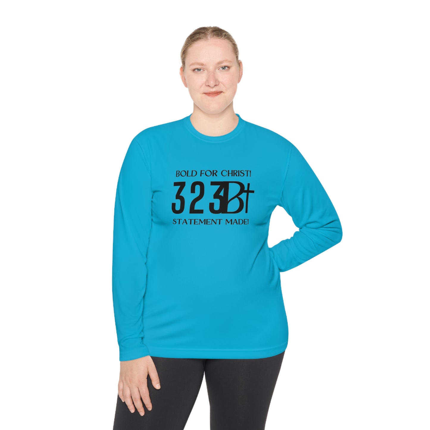 Activewear Long Sleeve Tee - Bold for Christ Statement Design