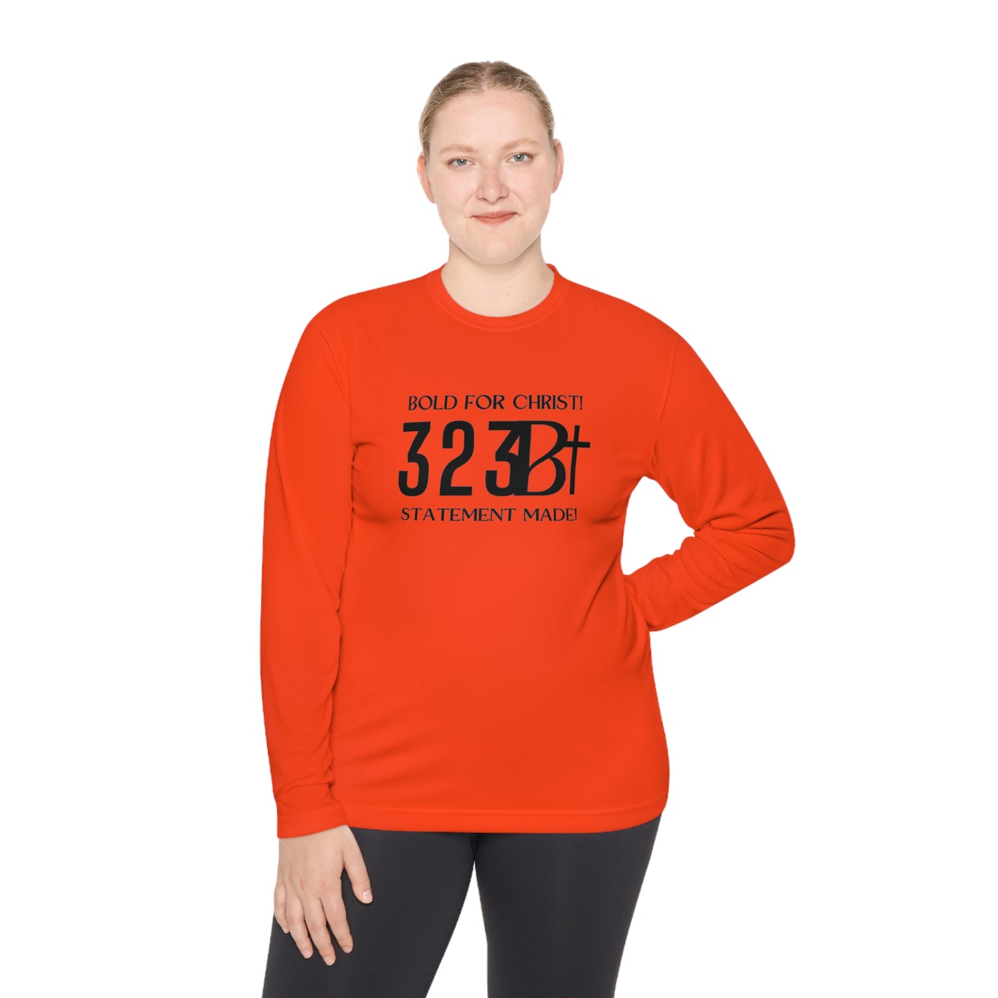 Activewear Long Sleeve Tee - Bold for Christ Statement Design