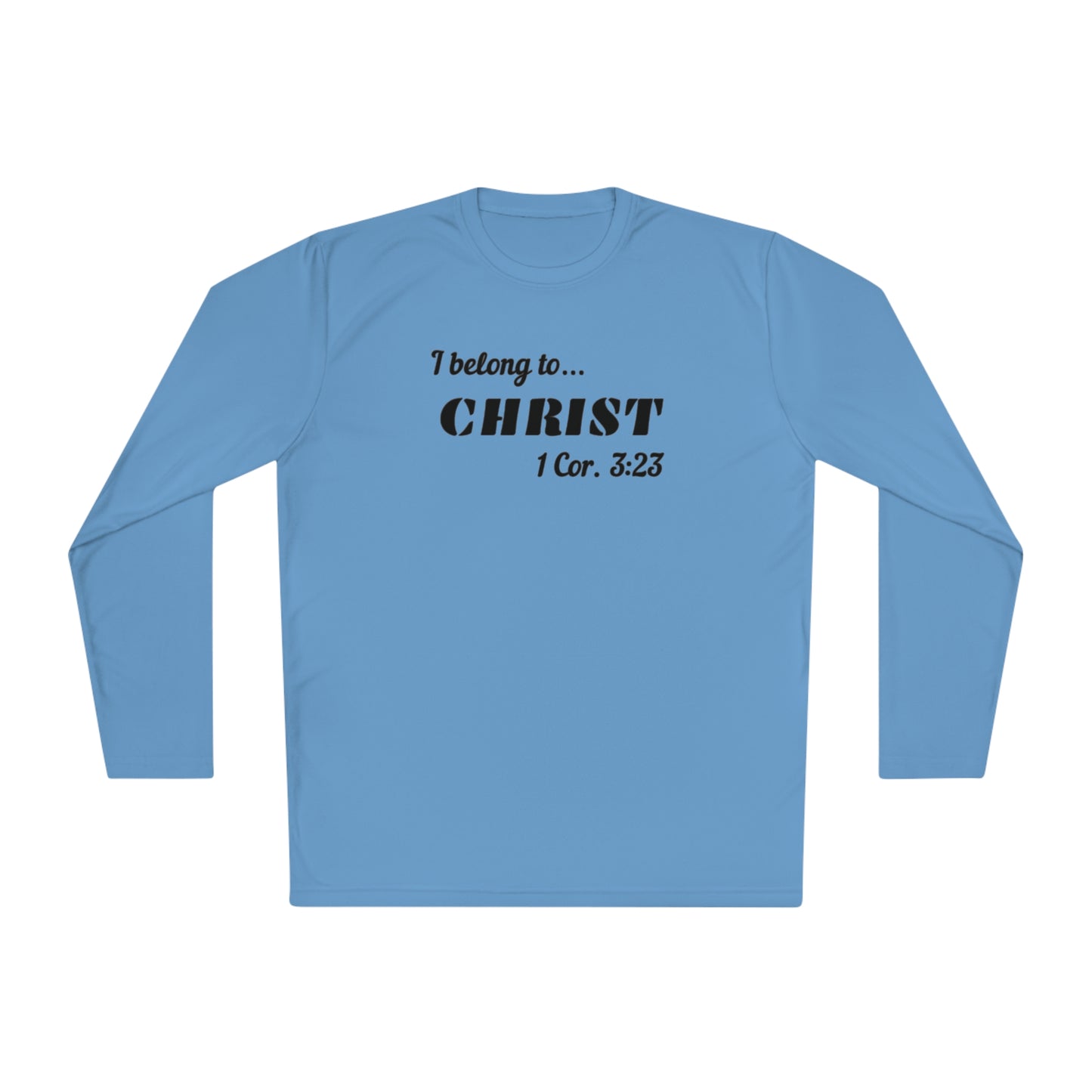 Activewear Long Sleeve Tee - 323 Bold Apparel 'I Belong to Christ' Statement