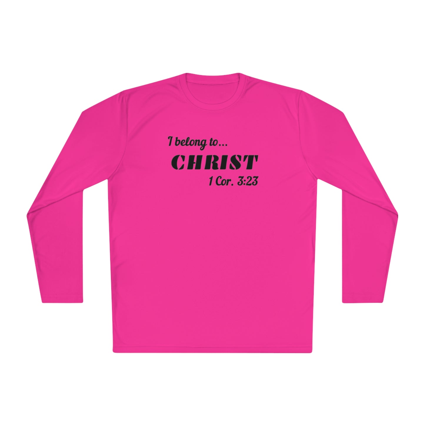 Activewear Long Sleeve Tee - 323 Bold Apparel 'I Belong to Christ' Statement