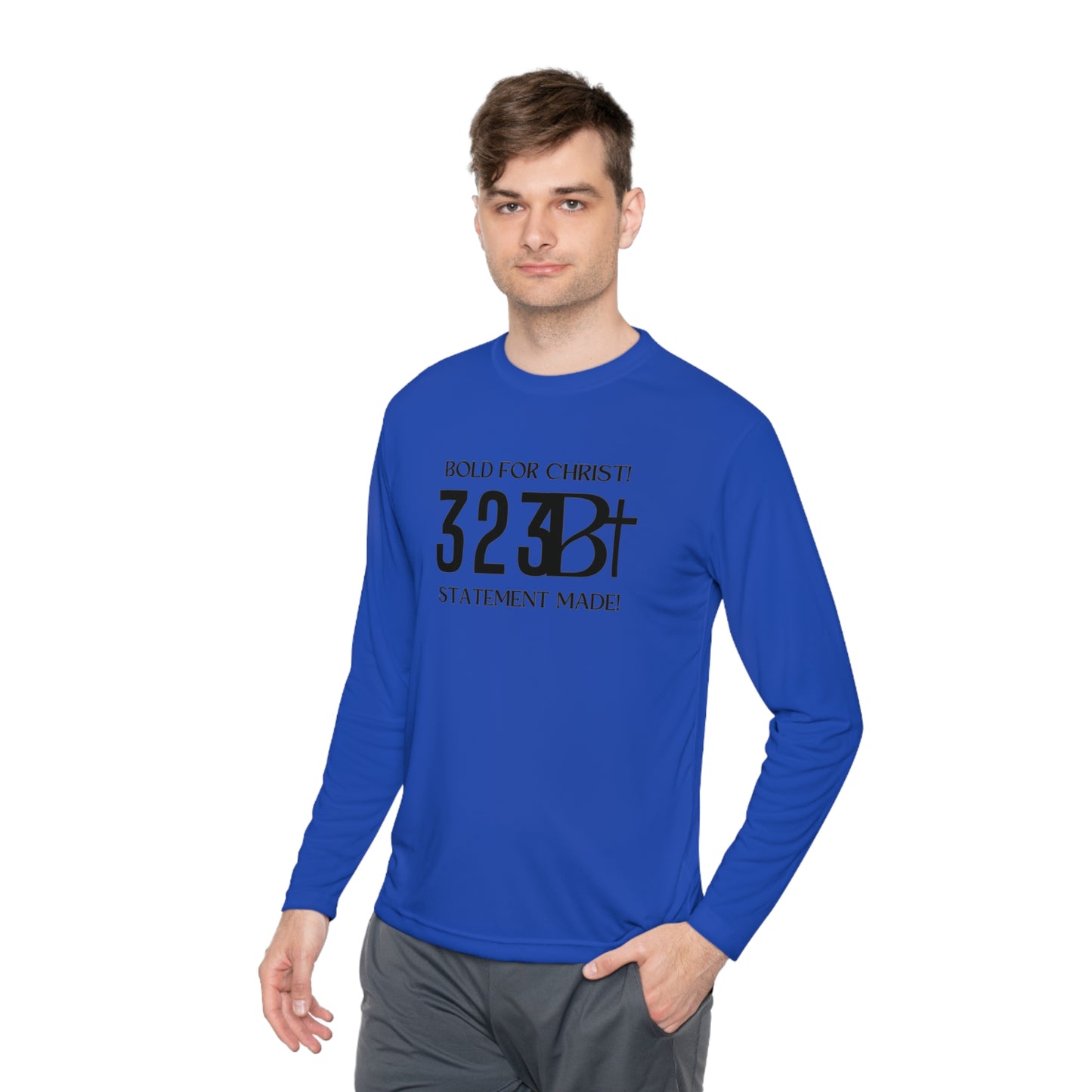 Activewear Long Sleeve Tee - Bold for Christ Statement Design