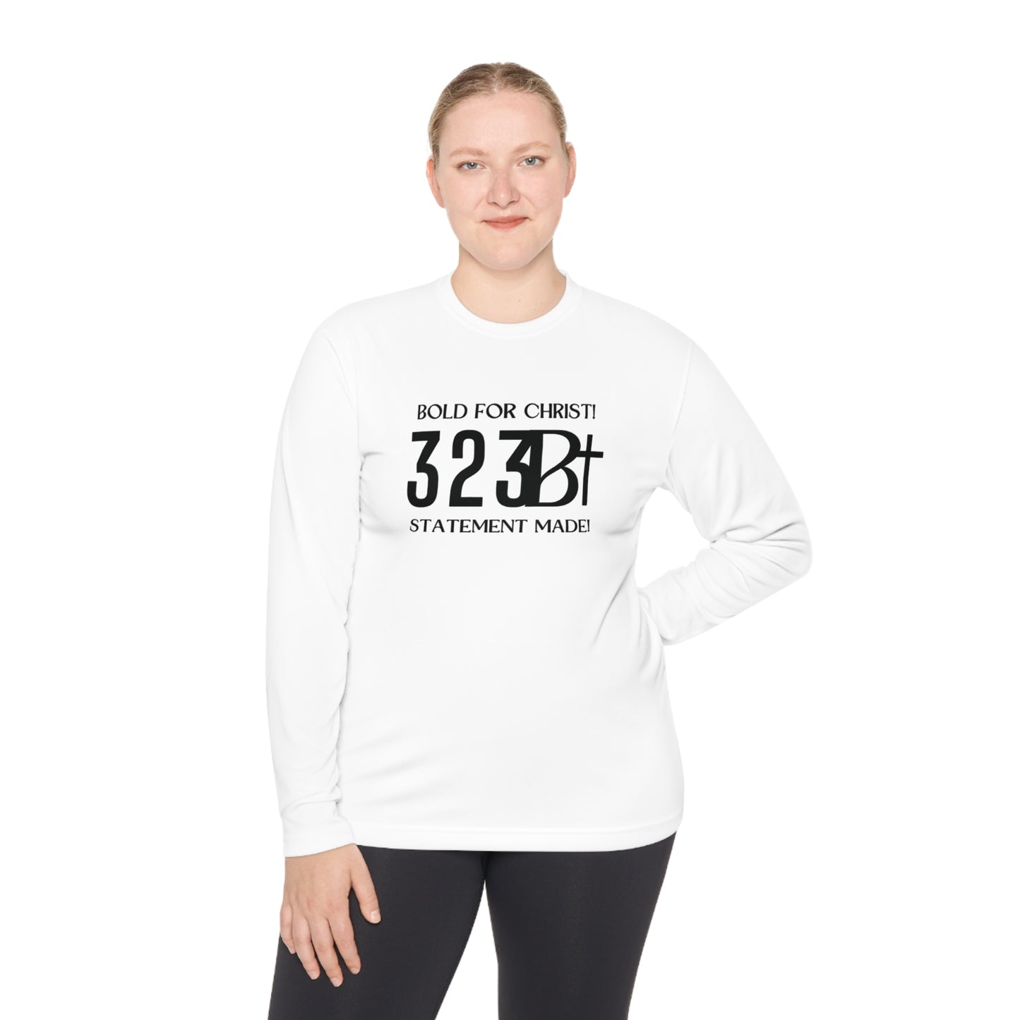 Activewear Long Sleeve Tee - Bold for Christ Statement Design