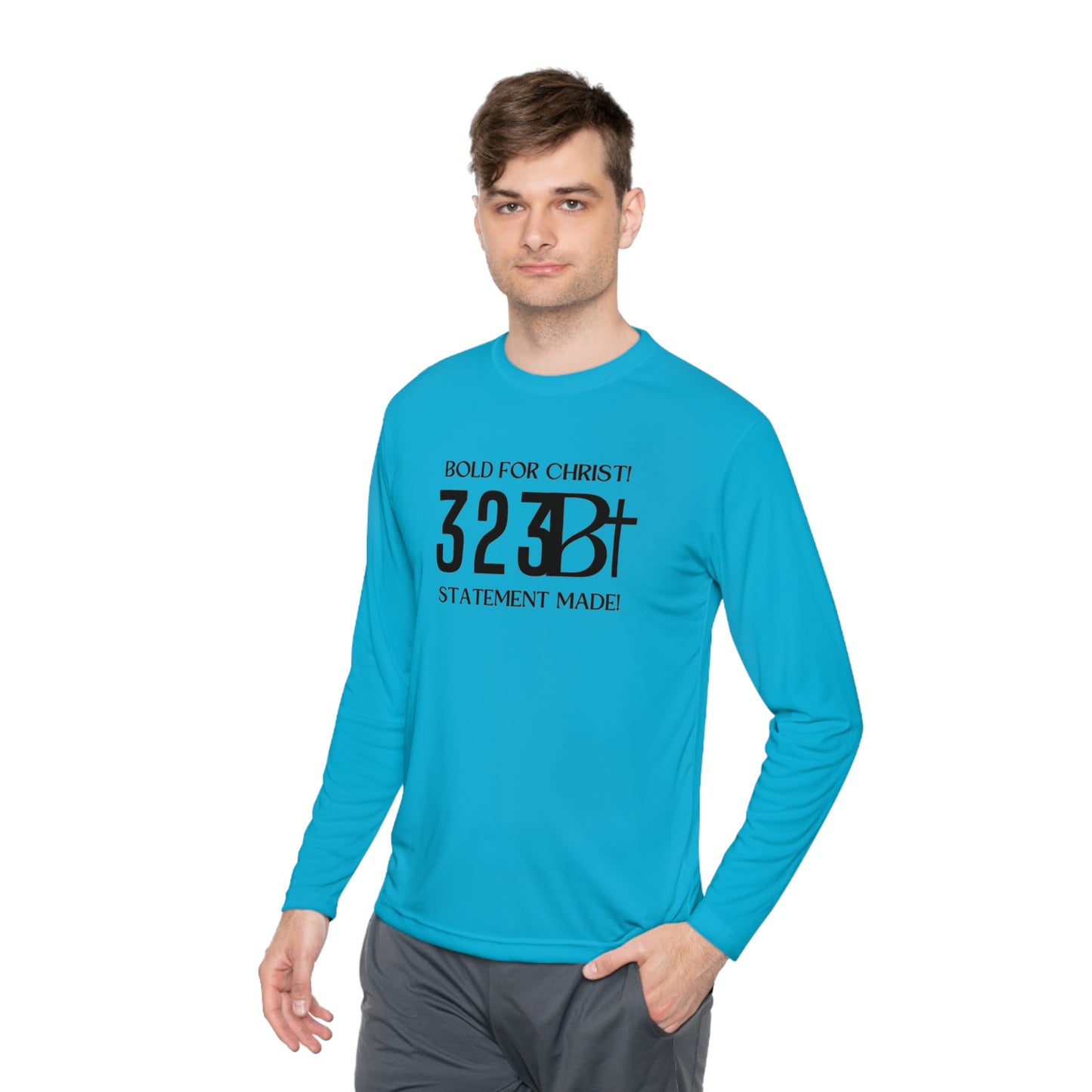 Activewear Long Sleeve Tee - Bold for Christ Statement Design