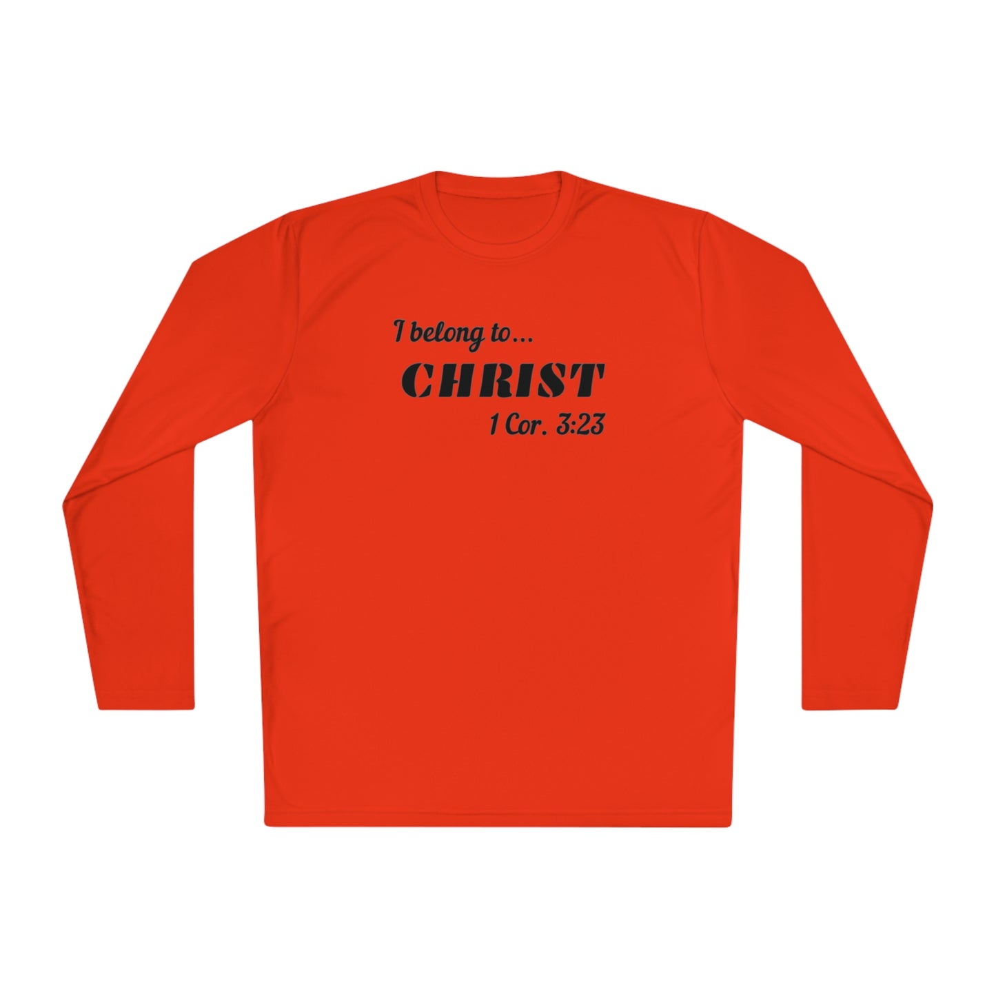 Activewear Long Sleeve Tee - 323 Bold Apparel 'I Belong to Christ' Statement