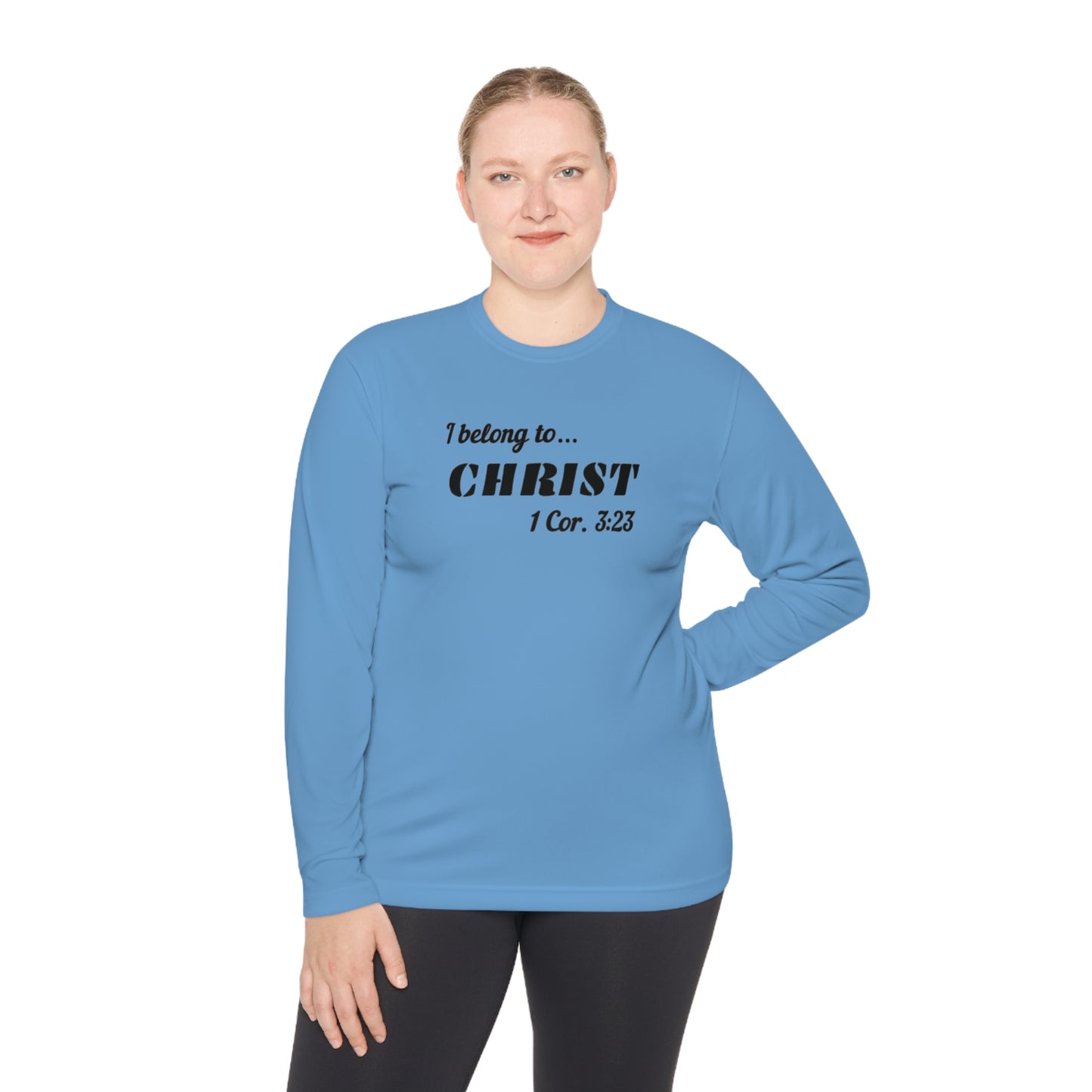 Activewear Long Sleeve Tee - 323 Bold Apparel 'I Belong to Christ' Statement