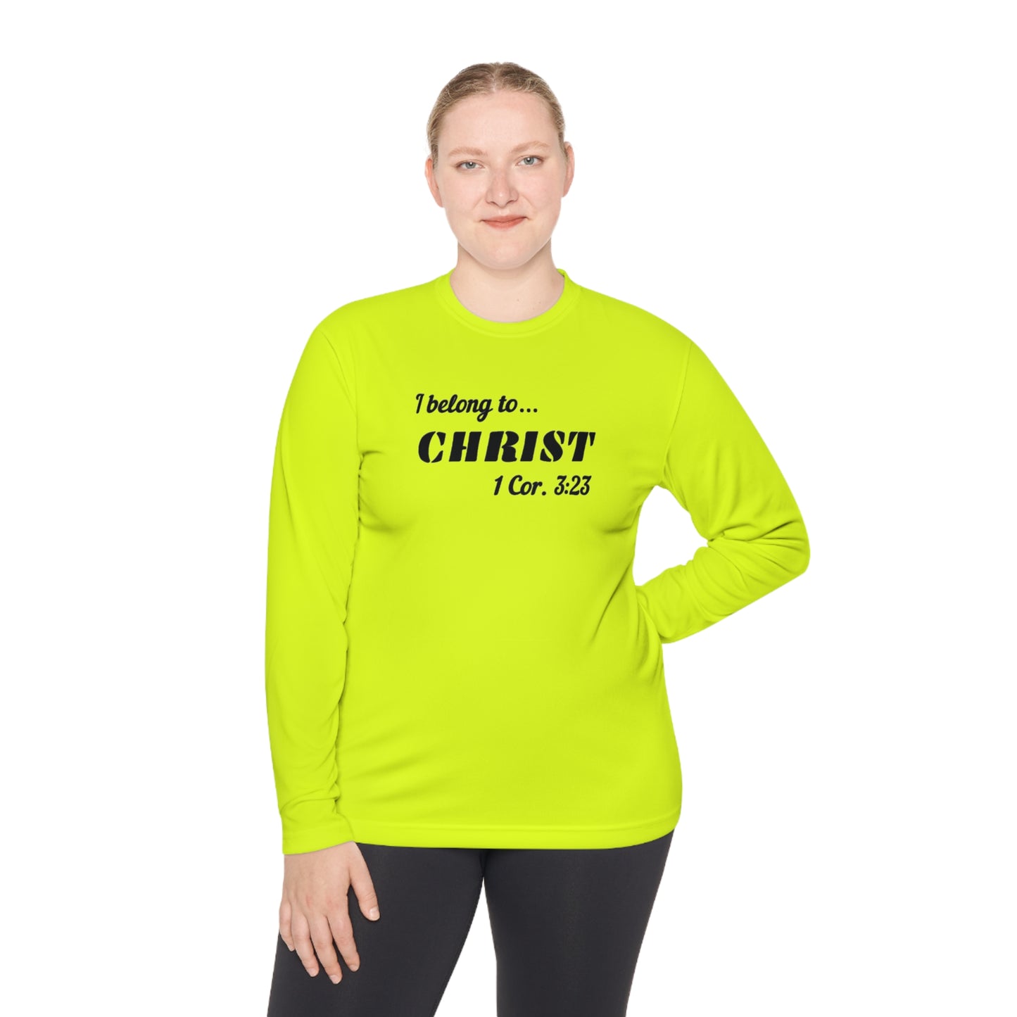 Activewear Long Sleeve Tee - 323 Bold Apparel 'I Belong to Christ' Statement