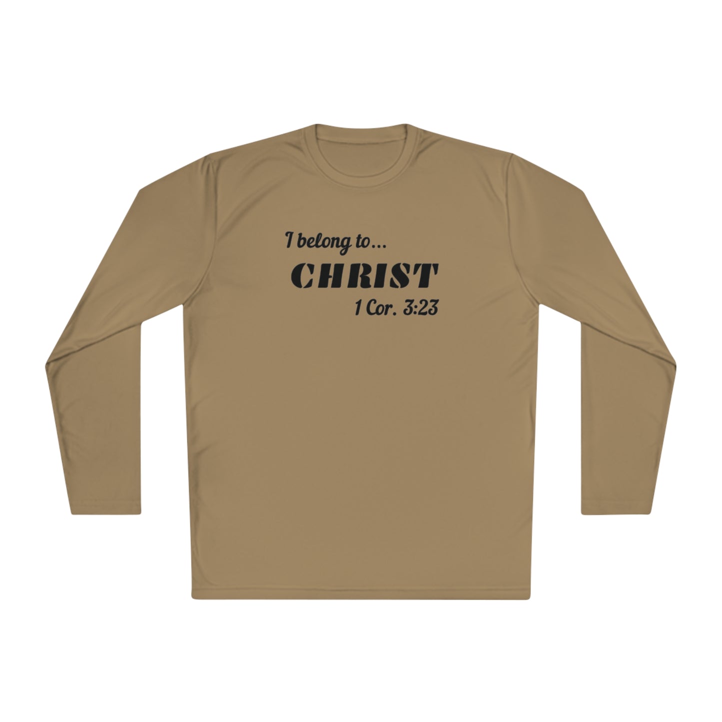 Activewear Long Sleeve Tee - 323 Bold Apparel 'I Belong to Christ' Statement