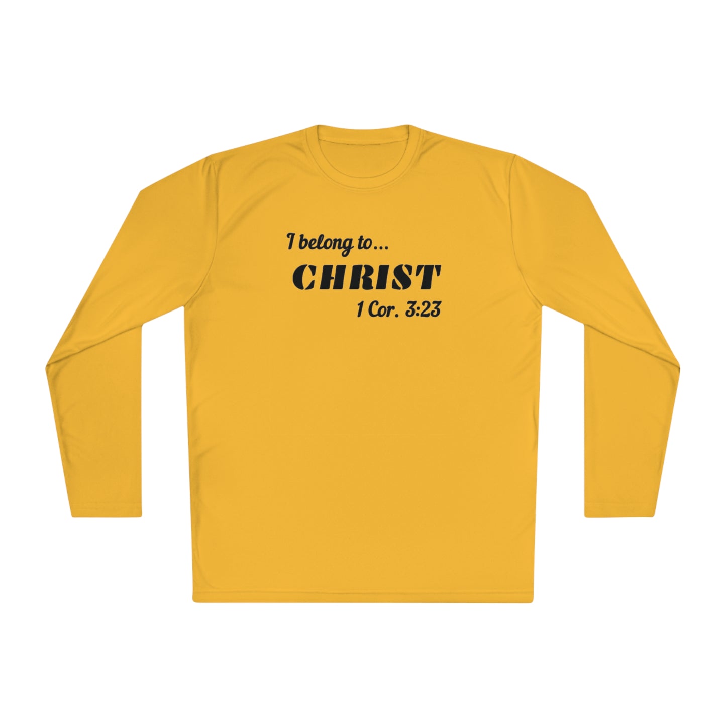 Activewear Long Sleeve Tee - 323 Bold Apparel 'I Belong to Christ' Statement