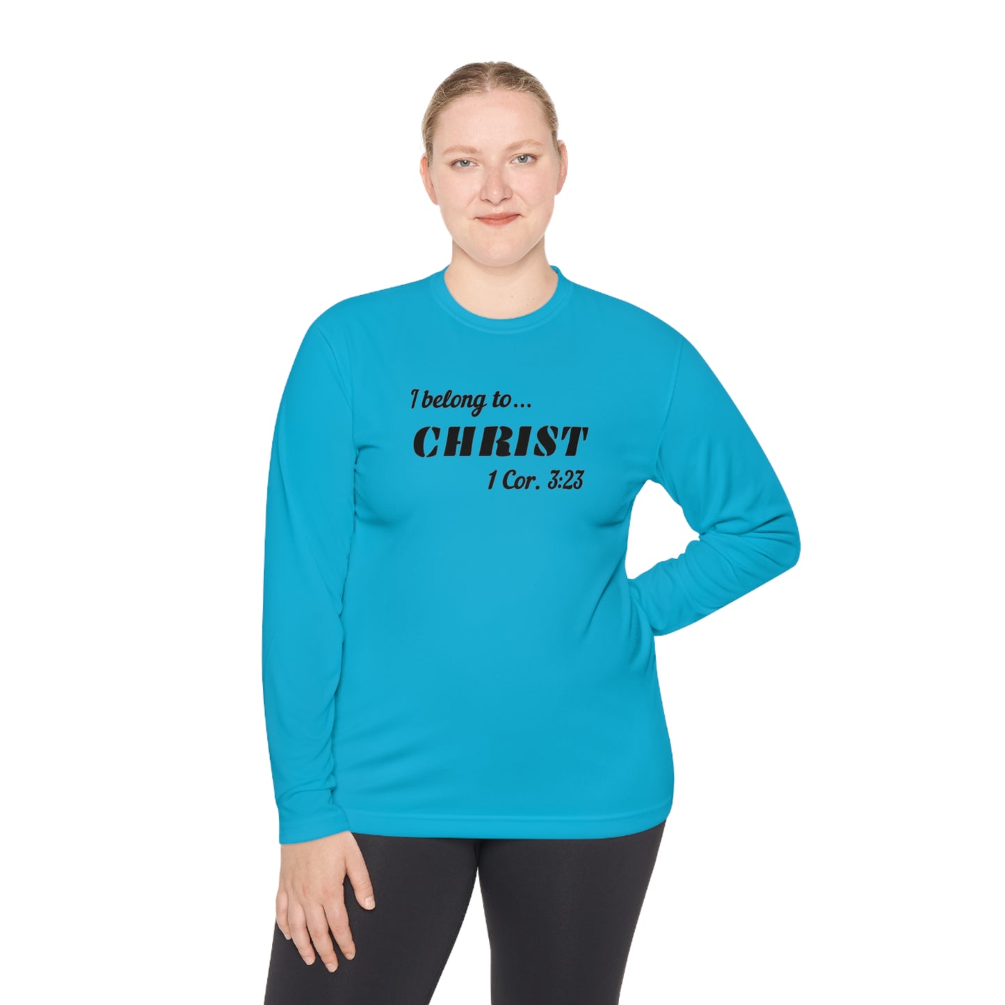 Activewear Long Sleeve Tee - 323 Bold Apparel 'I Belong to Christ' Statement