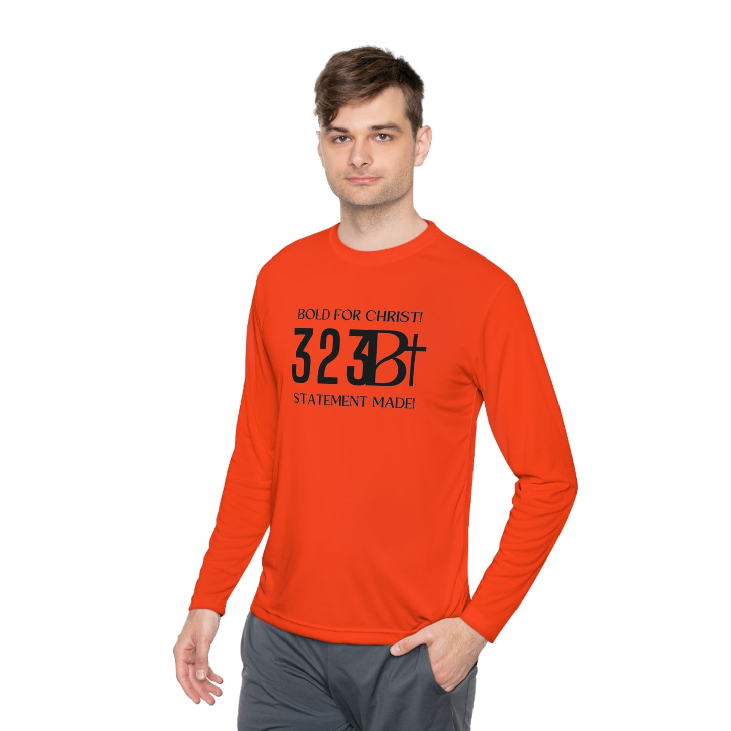 Activewear Long Sleeve Tee - Bold for Christ Statement Design