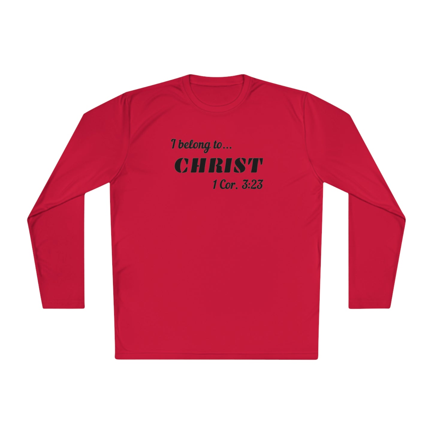 Activewear Long Sleeve Tee - 323 Bold Apparel 'I Belong to Christ' Statement