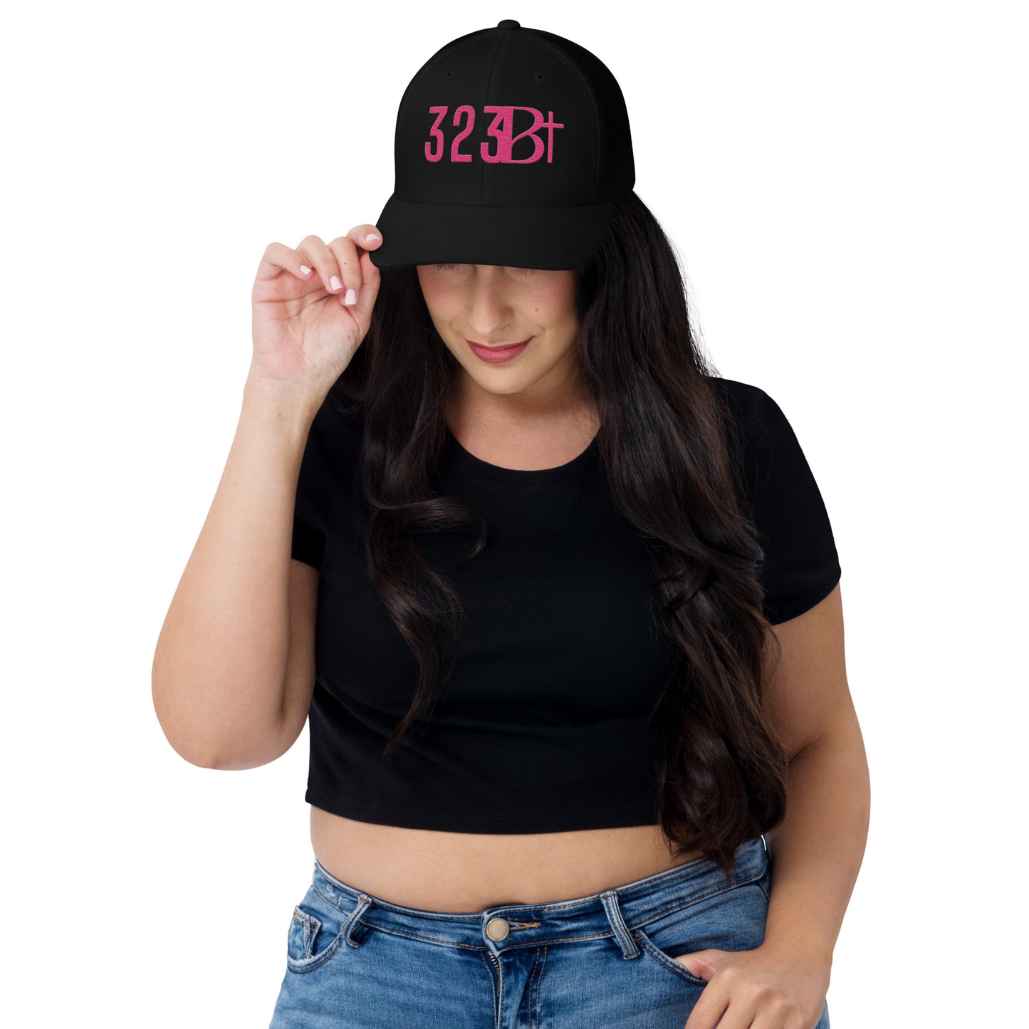 PINK 323 STAMP Trucker Cap