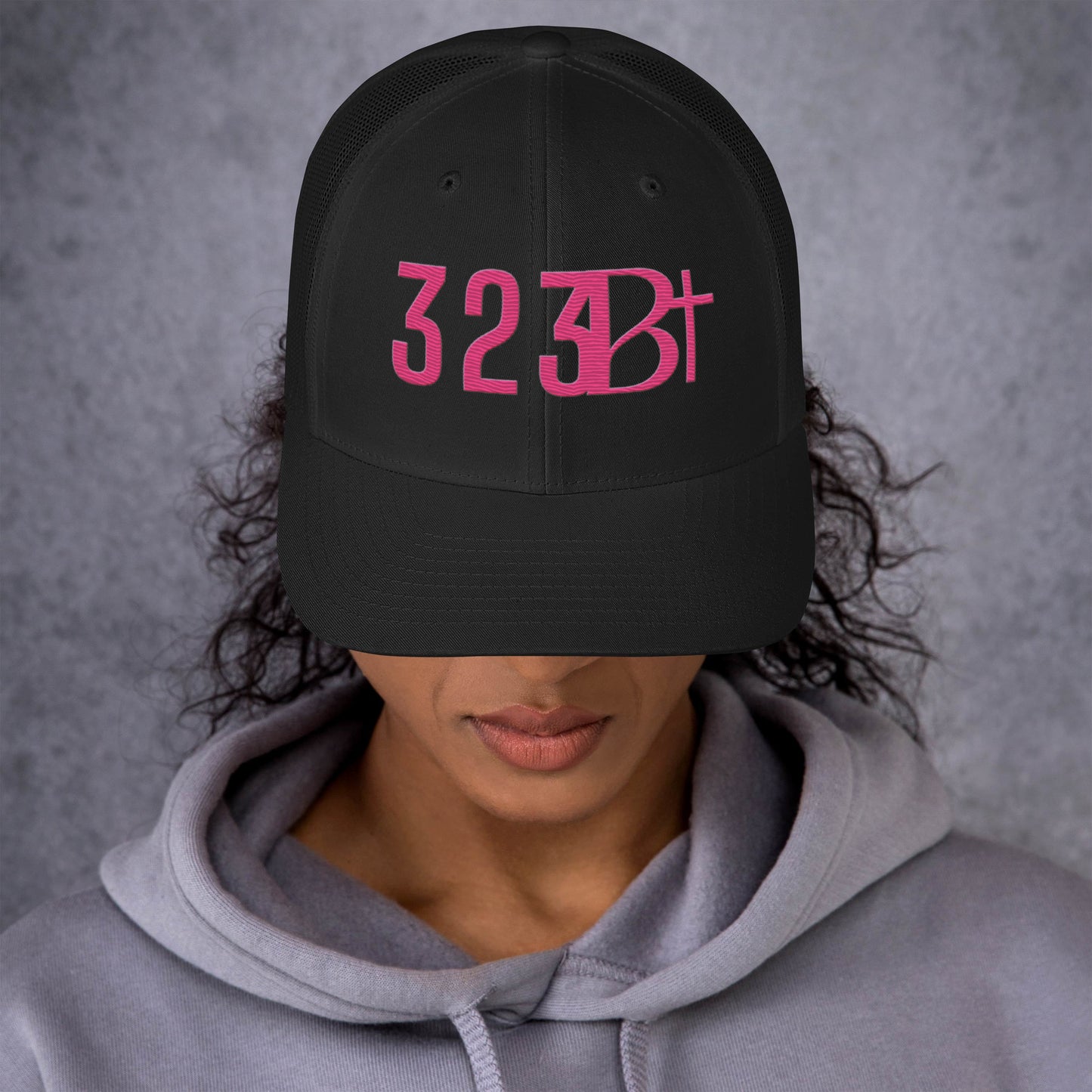 PINK 323 STAMP Trucker Cap